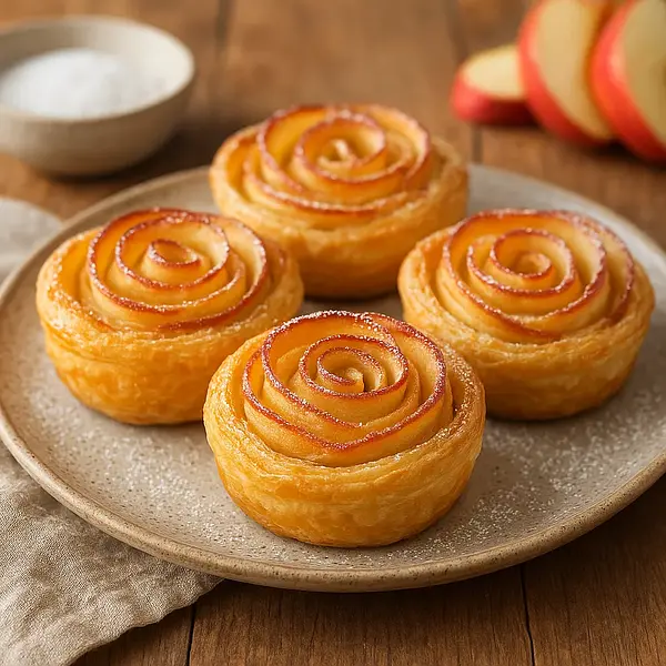 Quick Carnival Roses with Puff Pastry