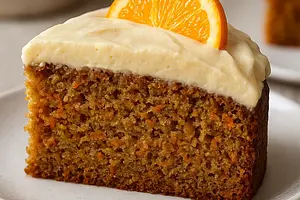 Velvety Carrot-Banana Cake with a Hint of Browned Butter and Orange Cream
