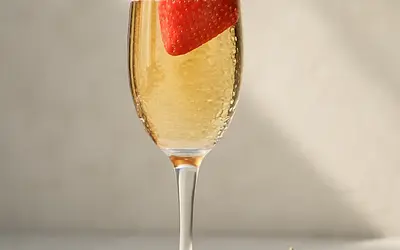 Szampan z truskawkami