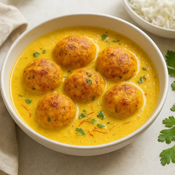 Kofta z Dyni i Sera Paneer w Szafranowo-Kardamonowym Sosie