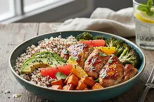 Energizing Power Bowl with Quinoa and Citrus Chicken