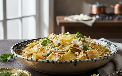 Homemade Egg Noodles in Turkish Style (Erişte)