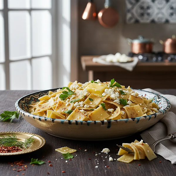 Homemade Egg Noodles in Turkish Style (Erişte)