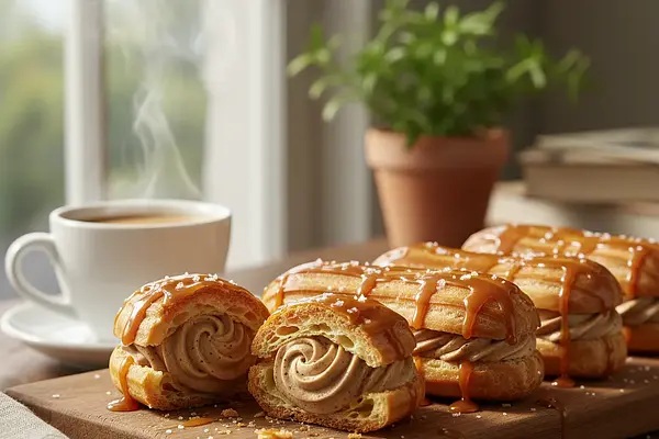 Karmelowe Eklerki z Kremem Kawowym