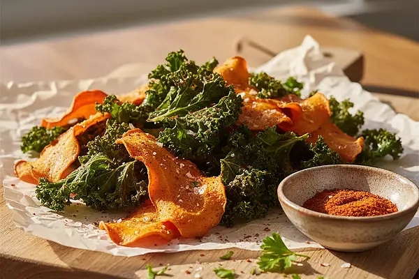 Chrupiące Chipsy z Jarmużu i Marchewki z Nutą Wędzonej Papryki