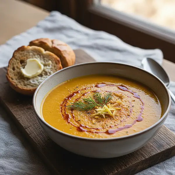 Beauty Elixir: Illuminating Cream Soup with Roasted Carrots, Turmeric, and Ginger