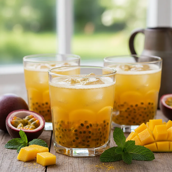 Domowy Kawior z Soku Owocowego o Smaku Mango i Marakui