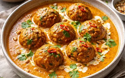 Pumpkin Kofta in Creamy Korma Sauce