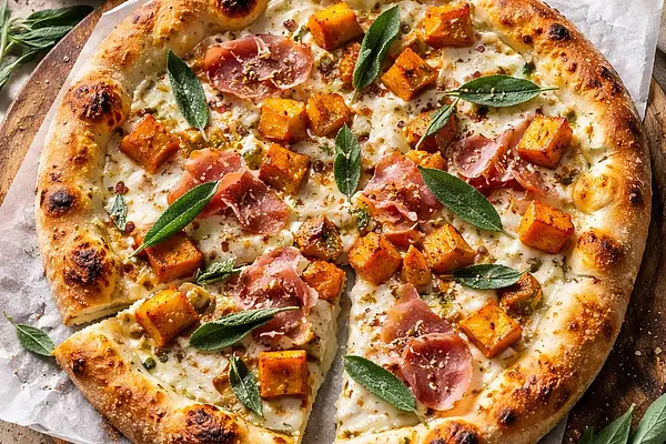 Pizza Bianca z Dynią, Szałwią i Prosciutto