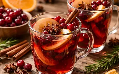 Spiced Apple-Cranberry Mulled Wine