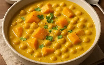 Creamy Korma with Pumpkin and Chickpeas