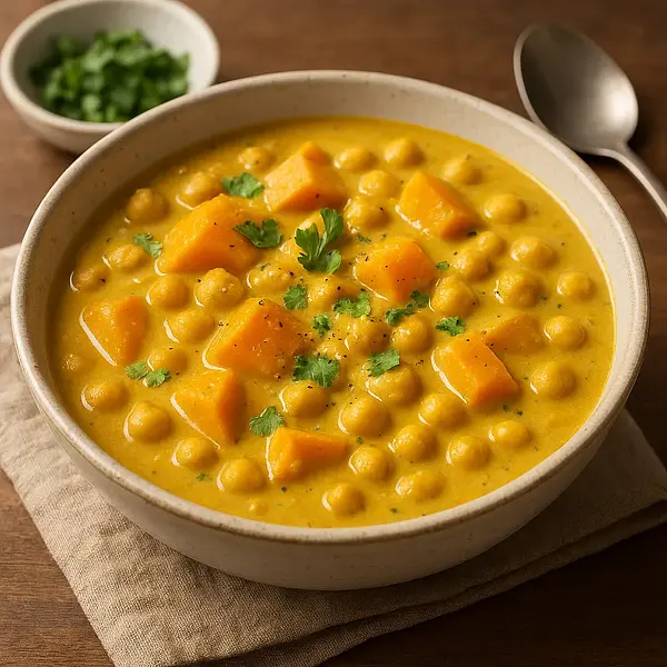 Creamy Korma with Pumpkin and Chickpeas