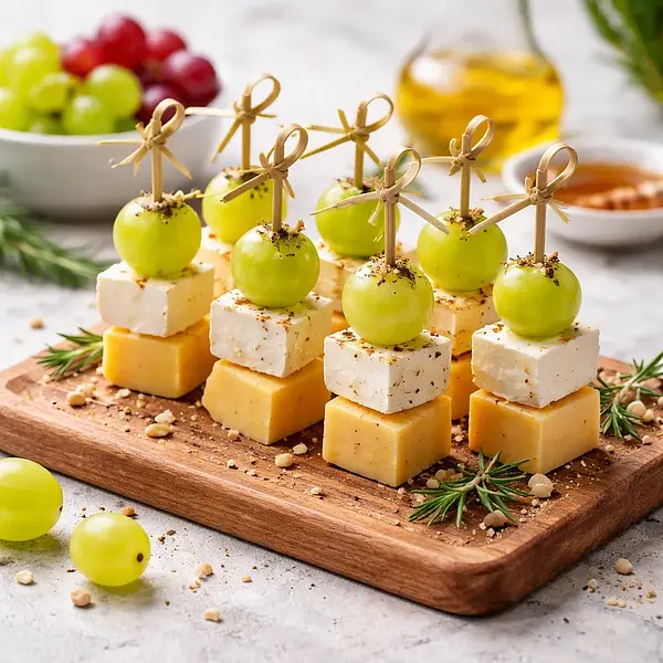 Cheese and Grape Skewers