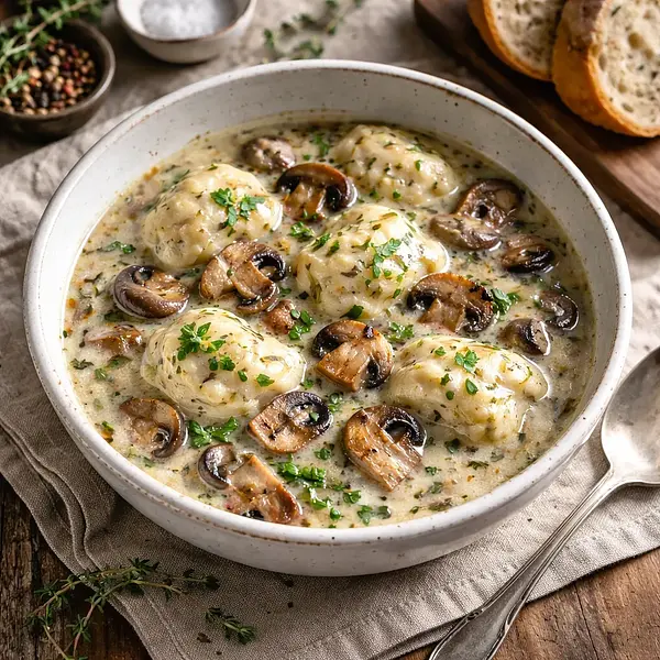 Zupa grzybowa z kluskami