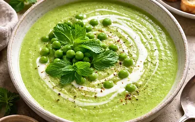 Pea soup with mint