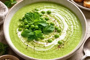 Pea soup with mint