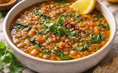 Lentil soup with spices