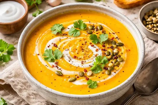 Zupa z dyni z mlekiem kokosowym