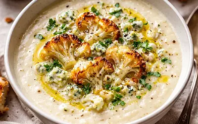 Cauliflower soup with blue cheese