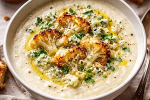 Cauliflower soup with blue cheese