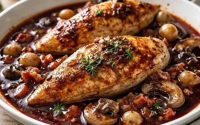 Chicken Fillet in Red Wine Sauce