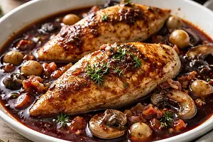 Chicken Fillet in Red Wine Sauce