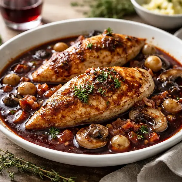 Chicken Fillet in Red Wine Sauce