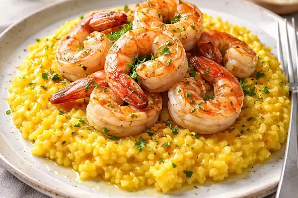 Risotto z krewetkami i szafranem