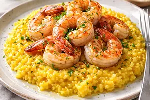 Risotto z krewetkami i szafranem