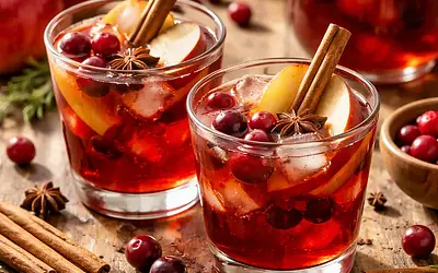 Spiced Apple-Cranberry Mulled Drink (non-alcoholic)