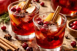 Spiced Apple-Cranberry Mulled Drink (non-alcoholic)