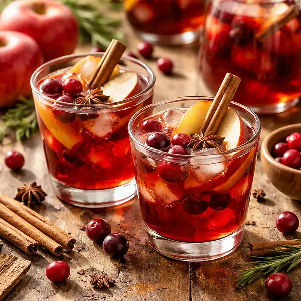 Spiced Apple-Cranberry Mulled Drink (non-alcoholic)