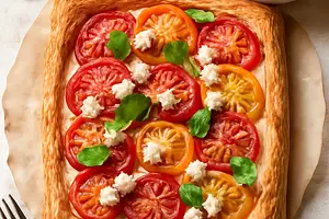 Tarta z pomidorkami i serem feta