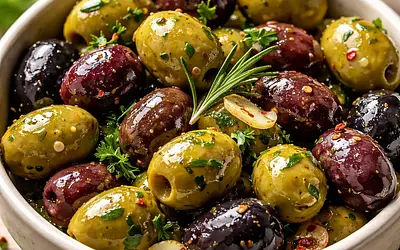 Oliwki w marynacie z ziołami