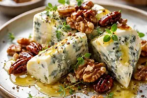 Moldy cheese with nuts