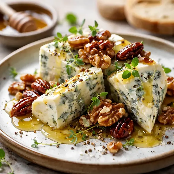 Moldy cheese with nuts