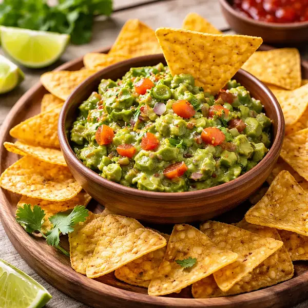 Guacamole with nachos