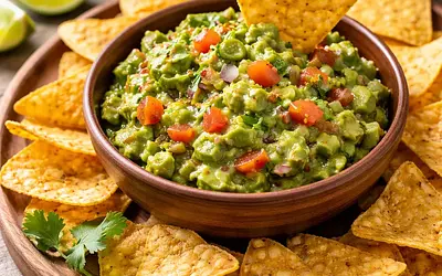 Guacamole with nachos