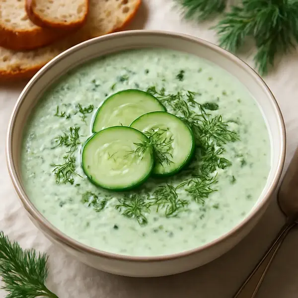 Cucumber soup with dill