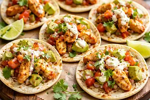 Mini tortillas with chicken