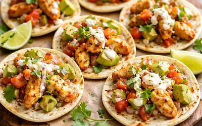 Mini tortillas with chicken