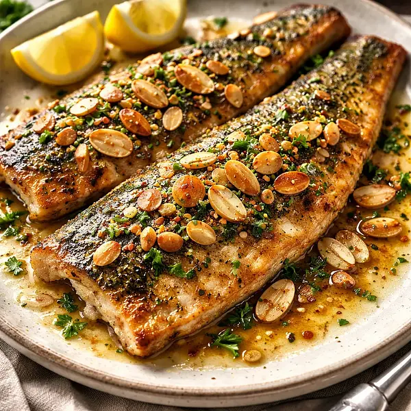 Trout in Almonds with Garlic Butter