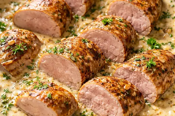 Polędwiczki wieprzowe w sosie śmietanowym