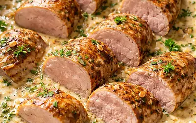 Pork tenderloin in cream sauce