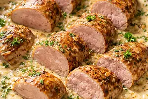 Pork tenderloin in cream sauce