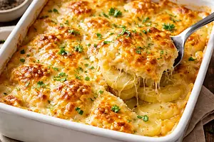 Potato casserole with cheese