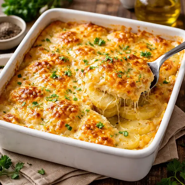 Potato casserole with cheese