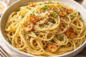 Makaron z oliwą i czosnkiem