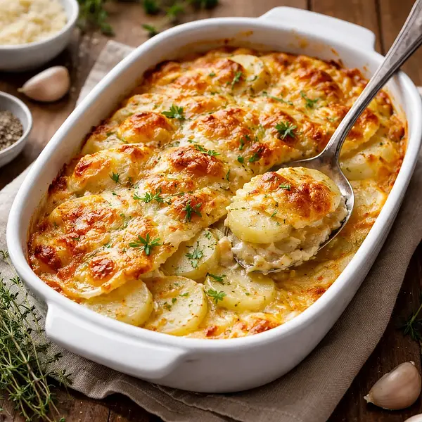 Potato gratin with cheese