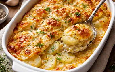 Potato gratin with cheese